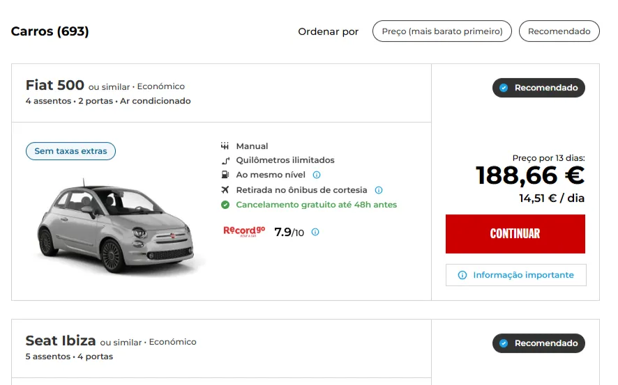 Informação importante PT